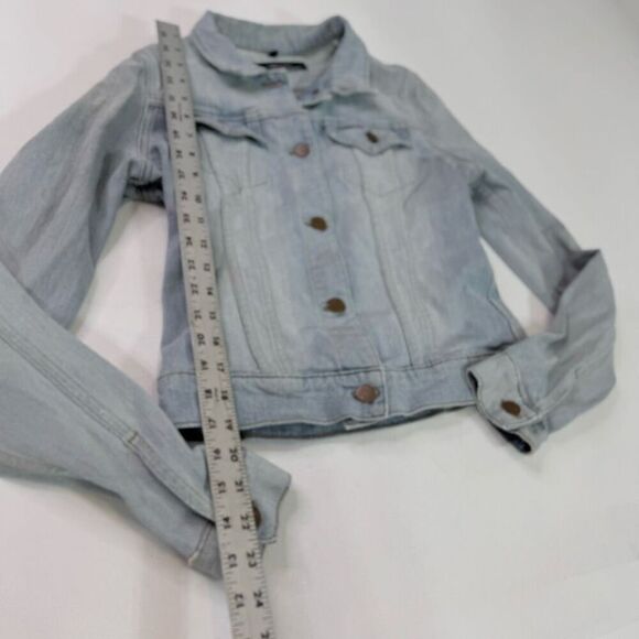 J Brand Atomic Lightwash Fitted Jean Jacket Womens Medium Denim Button Up - Picture 2 of 9